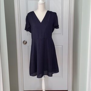 Navy Polka Dot Dress